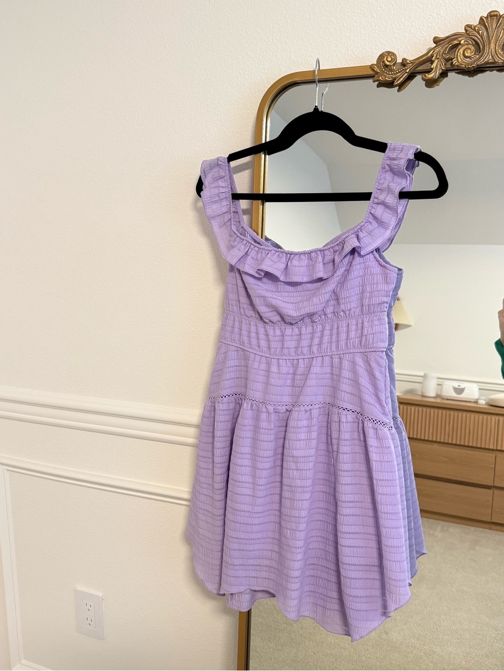 Wild Fable Lavender Ruffle-Strap Mini Sundress